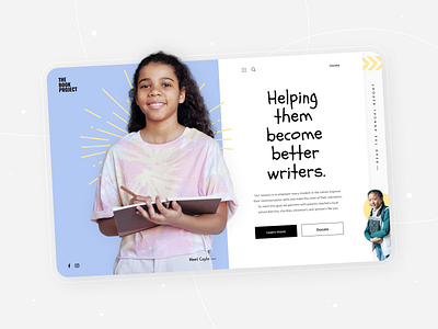 The Book Project book clean education k-12 ngo nonprofit school simple student webdesign