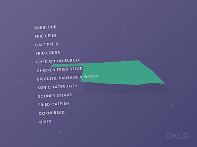 Iconic Foods - Oklahoma campaign clean eat food fried junkfood map meal oklahoma restaurant simple streetfood