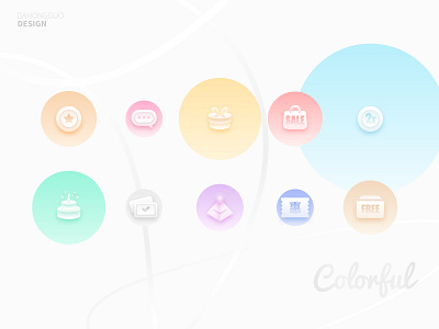 colorful icon design flat icon ui ux