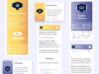 Coding Learning Tool coding design learning mobile php python ui ux