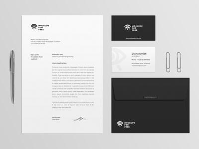 Stationery And Branding Mockup branding businesscard corporate corporateidentity envelope logo mockup
