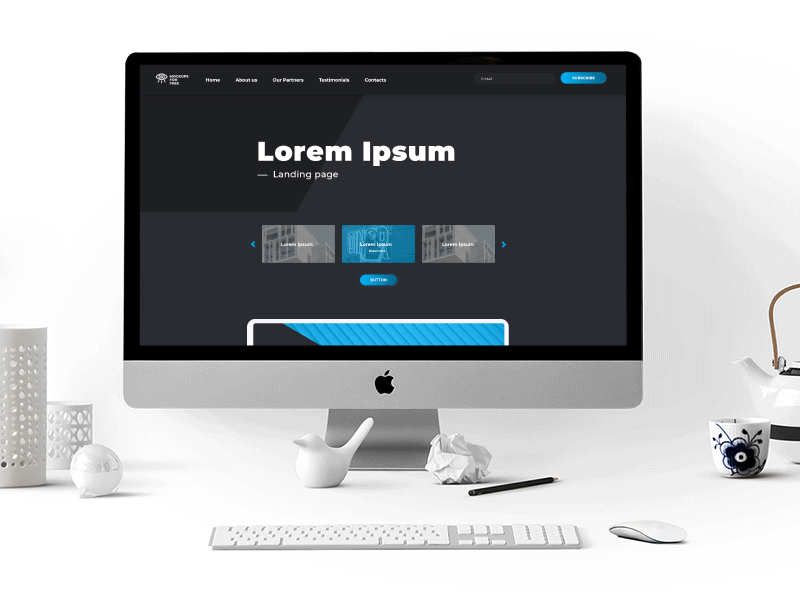 Animated Imac Mockup animacion mockup mockupdesign presentation screen site ui web