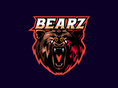 Bearz angry animal bear esport logo mascot sport