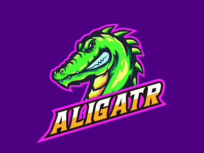 Aligator E-Sport aligator angry animal buaya character corcodile esport gaming graphic design illustration logo mascot sport vector