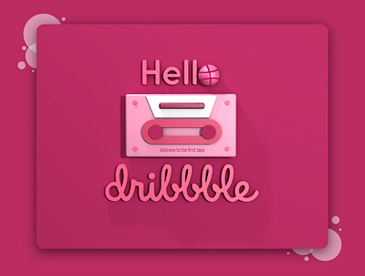 Hello Dribbblers, Lets play! 3d c4d design dribbble best shot firstshot illustration typography