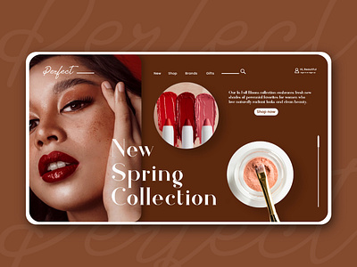 Makeup brand landing page