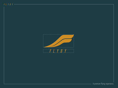 Flyby (Airline logo) airline logo airlines brand branding design dribbble best shot flat flyby golden ratio illustrator logo minimal typography