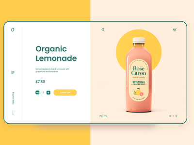 Lemonade Product Page Design