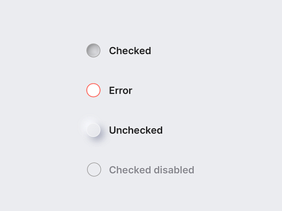 Neumorphism Controls (radiobuttons, checkbox & switches)