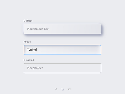 Neumorphism Input Fields