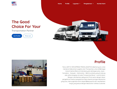 SRI Express Trans Logistic app branding design graphic design ui ux vector web website