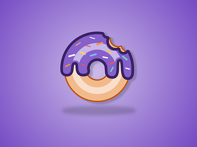 Enjoy Your Donut design dessert flat illustration food graphic design inkscape lilac logo vector