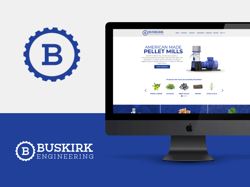 Buskirk Web Logo & Website Animation engineering logo engineering website hops website hops website web design website