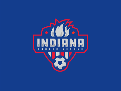 Indiana Soccer League futbal logo futbal logo identity design logo soccer badge soccer logo sports branding sports design sports identity sports logo