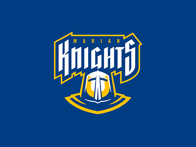 Full Marian Knights Logo football designs knights lettering knights lettering knights logo logo school logo sports branding sports design sports identity sports logo