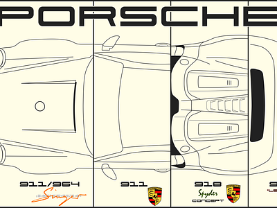 Porsche Collage Vectoral adobe illustrator collage collageart design illustration porsche singervehicledesign vector