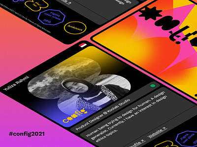 #Config2021 Name Card conference config2021 figma figmadesign uidesign uxdesign