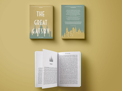 Book Cover Design The Great Gatsby book cover book cover design branding design flat illustration typography