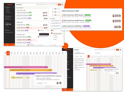 AMittal - Enterprise Financial Reporting Platform chart concept dashboard finance ghant orange portal report ui ux website