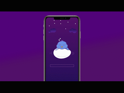 Lazy Sleeping Penguin Loading Screen Using Figma animate animation bar concept cute figma how to illustration inspiration iphone loading mobile night penguin screen sleeping tutorial