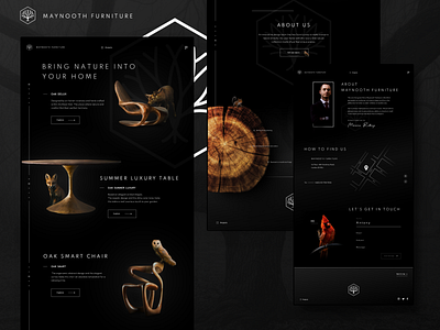 Maynooth forniture adobe xd animal art animals art artist branding dark design illustrator logo minimal nature nature art nature logo photoshop ui ux website wood