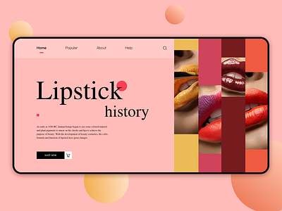 Lipstick web concept draft 板式 电商类 网页