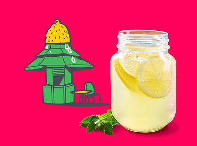 Sweet Lemonade advertising concept illustration illustrator lemon lemonade
