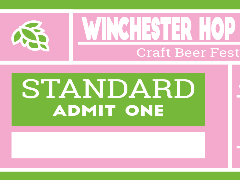 Hop Blossom Ticket Standard design branding illustration vector