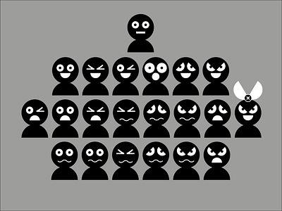 Emotions cutman design flat icon illustration vector