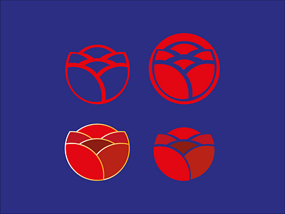 rose emblem design flat icon illustration logo vector