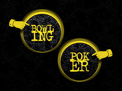 Click Through bowling button old tyme hand poker rain trend setter yeller yellow