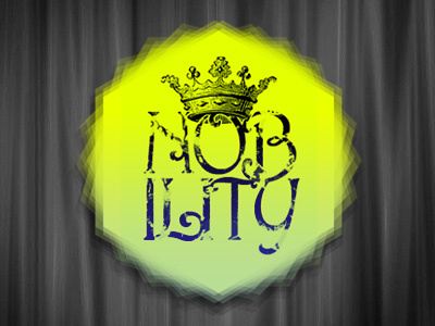 Nobility crown experiment logo type