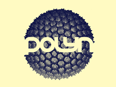 Polyn Logo experiment logo microscopic pollen test text yellow
