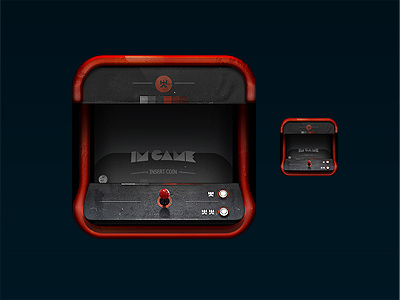 ImGame - App Icon 360 3d app arcade cabinet game genesis grey icon iphone joystick n64 neo geo nes new pc photoshop pixel ps3 quarter red sega cd snes tg16 token wii xbox