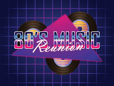 80'S Music Reunion Text Effects. Editable Text Effect. background beautiful collection creative drawn editable illustration text