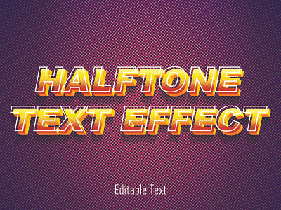 Editable halftone text effect for adobe illustrator