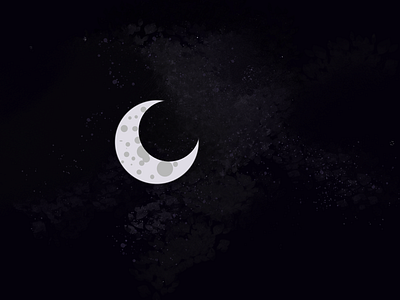 Crescent Moon art artwork dark dribbble earth endless galaxy greynade illustration minimal moon night planet popular space universe