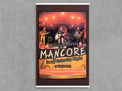 Live Music Poster Design advertisement live music music band poster design