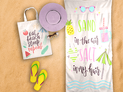 Download Beach Towel Mockup Generator Designs Themes Templates And Downloadable Graphic Elements On Dribbble