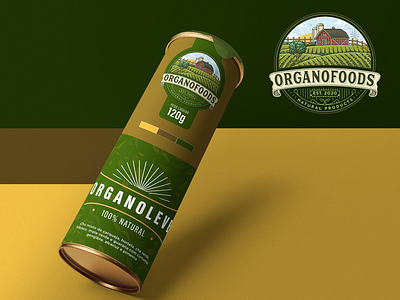 Packaging design for Organoleve organic tea packaging product