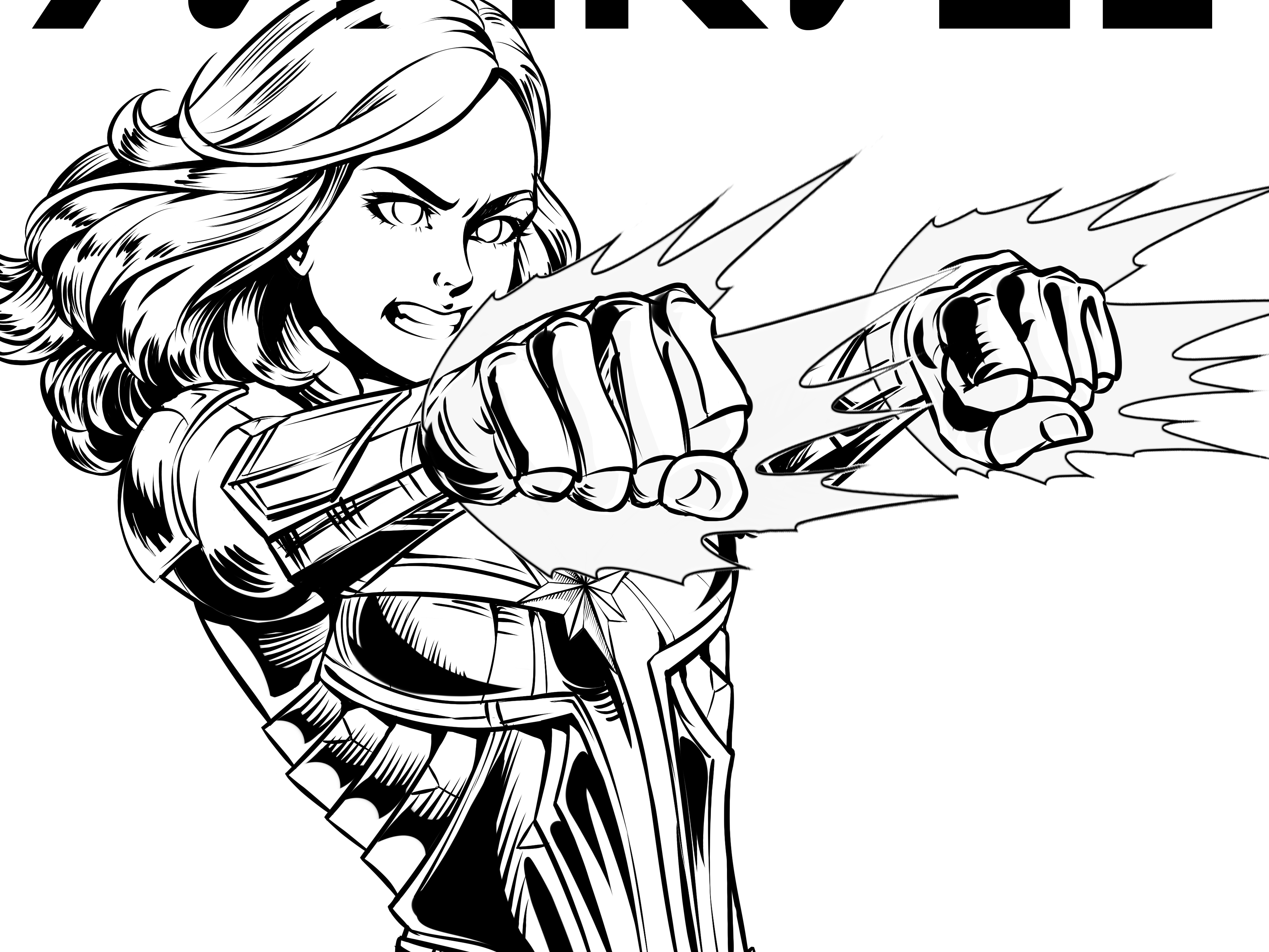 Captain Marvel Lineart Funpen By Loantruong On Dribbble