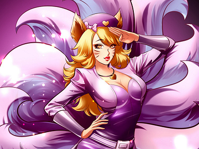 Ahri Popstar | League of Legends Champ | FUNPEN caricature cartoon comic design digital 2d fanart funpen game art illustration leagueoflegends painting print