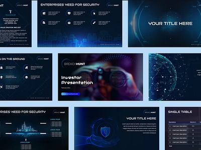 Cybersecurity PowerPoint Pitch deck Template funding