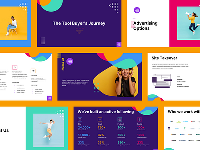 PowerPoint, Google Slides Presentation template branding digital agency graphic design sales deck