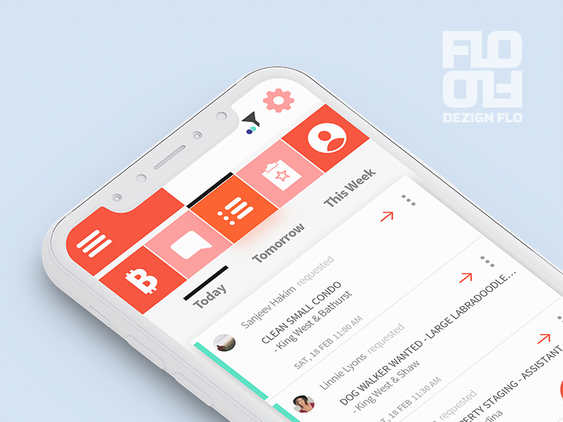 Work App - Share Functionality dezign flo social media social sharing user experience ux