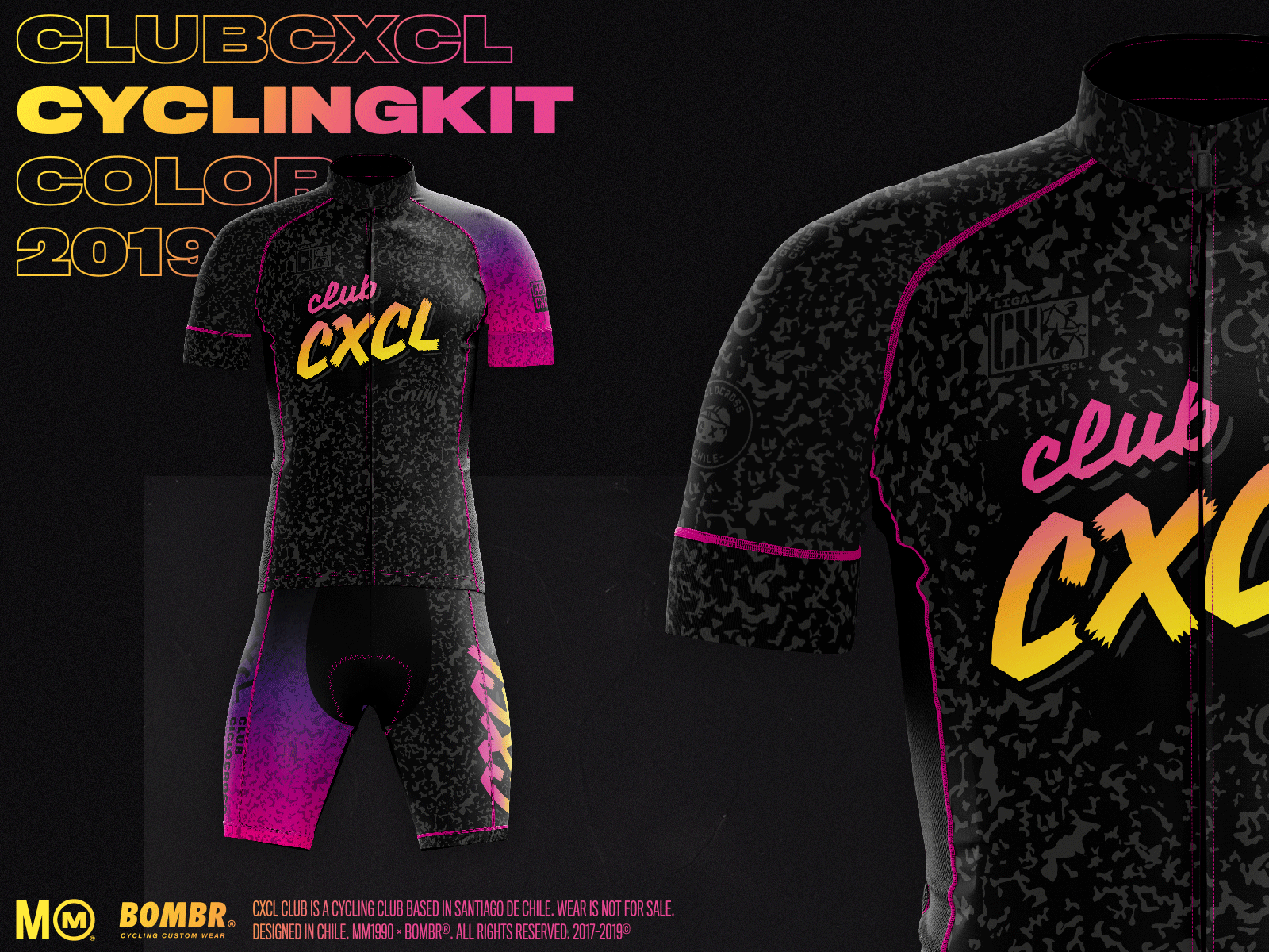 CXCL® CYCLING WEAR 2019 bicycle blackout cycling cycling jersey cycling kit cyclocross design gravel neon sportwear