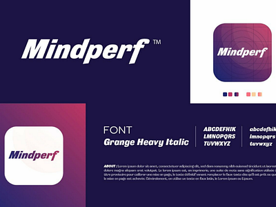 Mindperf App Logo application branding illustrator logo