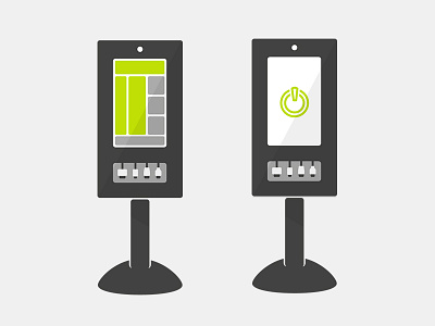 Kiosk Product vector for web charger design flat product vector web