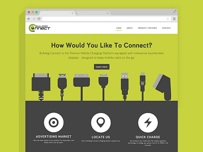 Bulldog Connect Website bulldog connect developer flat green grey site ui web website