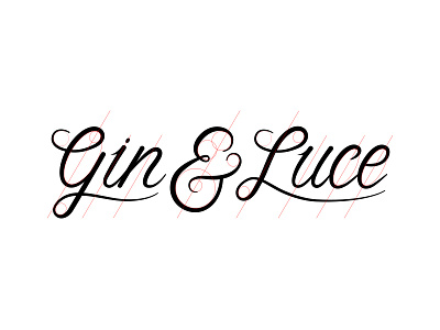 Gin & Luce branding branding brush hand lettering lifestyle logo script